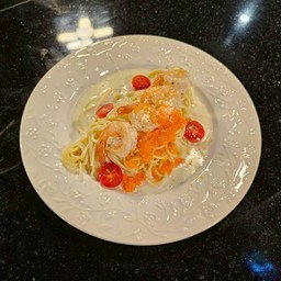 สปาเก็ตตี้กุ้ง ครีมซอสไข่กุ้ง
