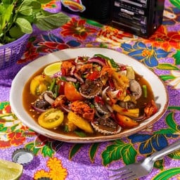 ตำสัปปะรดสองหอยน้ำปลาร้า