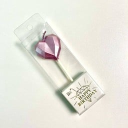 เทียนหัวใจ ชมพู