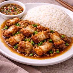 ข้าวราด - ผัดน้ำมันหอย