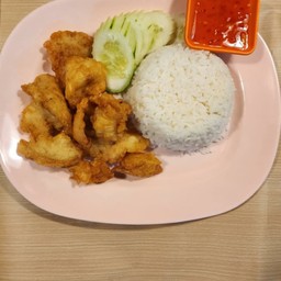 ข้าวหน้าไก่กรอบ