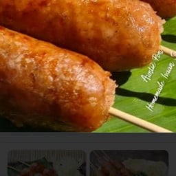 ใส้กรอกอีสานวุ้นเส้นเสียบไม้