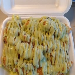 ครัวใบเฟิร์นข้าวไก่ทอดซอสเกาหลี -ตลาดเอ็กโปร์