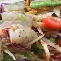 ตำกุ้งสด