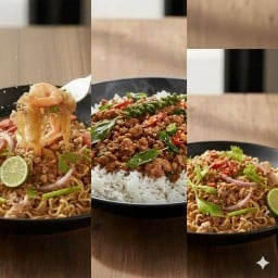 กะเพราฉ่ำ ยำแซ่บ by ครัวสองพี่น้อง