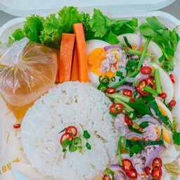 ยำไก่ต้ม+ข้าวสวย