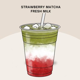 สตอเบอร์รี่มัทฉะลาเต้