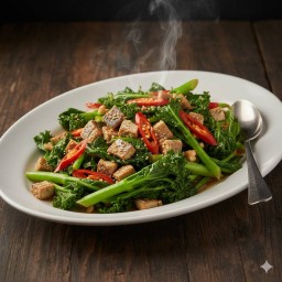 ผัดคะน้าปลาเค็ม (กับข้าว)