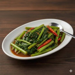 ผัดผักบุ้งไฟแดง (กับข้าว)
