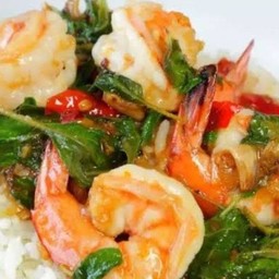 ข้าวผัดกระเพรากุ้ง