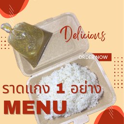 ข้าวราดแกง 1 อย่าง