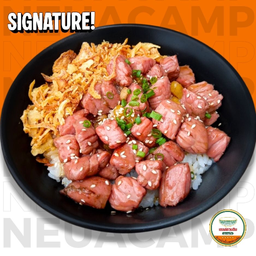 🐮🇹🇭ข้าวหน้าเนื้อแคมป์ไฟ (ซอสเทอริยากิโฮมเมด)