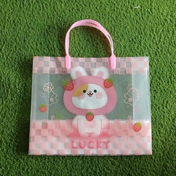 ถุงพลาสติกใส ลายชมพูLucky (สต้อก5)