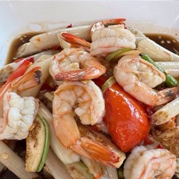 ตำไหลบัวกุ้งดิบ