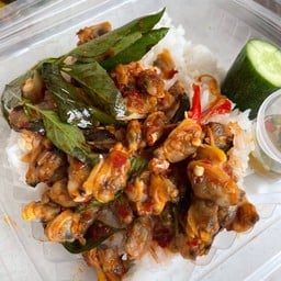 หอยลายแกะแล้วผัดพริกเผา