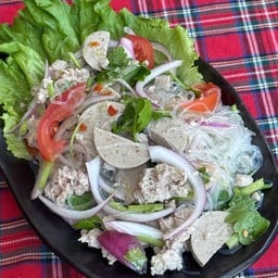 ยำวุ้นเส้นหมูสับ หมูยอ