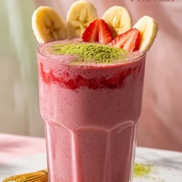 Berry Matcha Protein ( พรีเมี่ยมมัทฉะ + สตรอเบอรี่ + กล้วย + โปรตีนธัญพืช )
