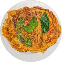 ข้าวไข่เจียวพริกเผาโหระพา