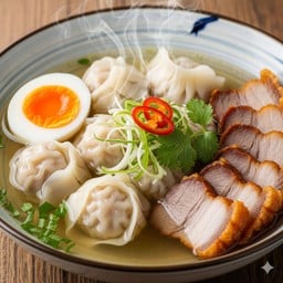 เกี๊ยวหมูกรอบ Wonton & Crispy Pork Noodle เกี๊ยวหมูกรอบ