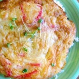 ข้าวหน้าใข่ข้นนมสด