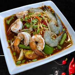LM ตำกุ้ง ทู-โทน (สุกและดิบ)