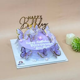 เค้กเกาหลี ผีเสื้อ สีม่วง