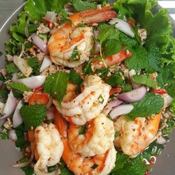 ข้าวลาบ กุ้ง +หมู