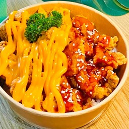 ข้าวไก่ทอดซอสเทอริยากิชีส