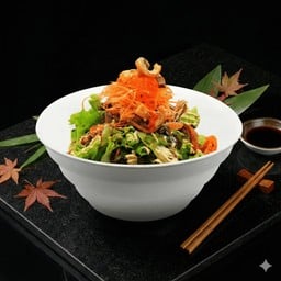 สลัดหนังปลาแซลมอนทอดกรอบ