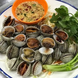 หอยแครงลวกจิ้ม