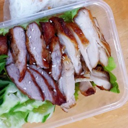 ข้าวหน้า รวม ไก่ย่าง+หมูย่าง