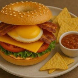 เบเกิลอาหารเช้าของบ็อบ เบคอน