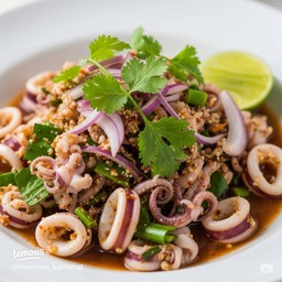 ลาบหมึกไข่+หมูสับ