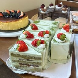 เค้กมัทฉะถั่วแดงญี่ปุ่น