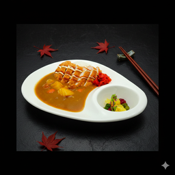 ข้าวหน้าแกงกะหรี่หมูทอด