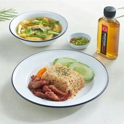 ชุดข้าวผัดพริกขิง + เมนูต้ม + เครื่องดื่ม