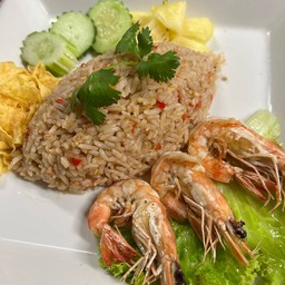 ข้าวผัดน้ำพริกกะปิกุ้งสด