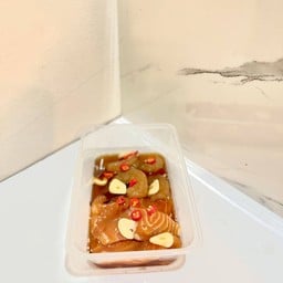 กุ้งและแซลมอนดองซีอิ๊ว