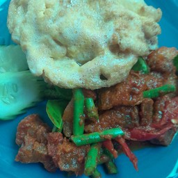พริกแกงหมูกรอบ + ไข่เจียว