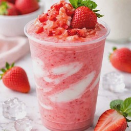 Strawberry yogurt smootie - สตรอเบอร์รี่โยเกิร์ตปั่น
