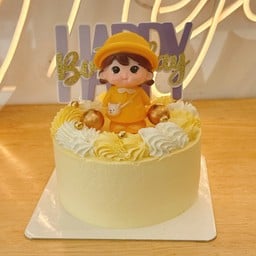ครึ่งปอนด์ เค้กสาวน้อยชุดเหลืองพร้อมป้าย