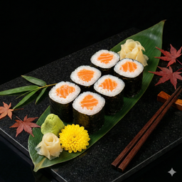 สาหร่ายห่อข้าวไส้ปลาแซลมอน