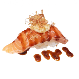 แซลมอนคัตสึโอะซูชิ 2 คำ