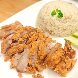 ข้าวมันไก่ทอด พิเศษ(เพิ่มไก่)