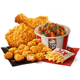 บัดดี้บักเก็ต ข้าวกะเพราไก่กรอบ