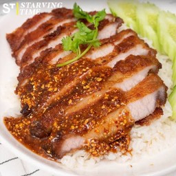 ข้าวคอหมูทอด