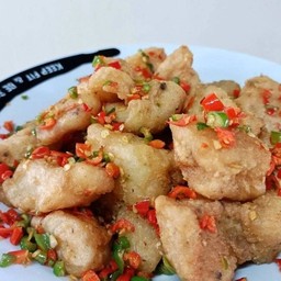 ข้าวปลาดอลลี่ทอดพริกเกลือ