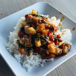 อาหารตามสั่ง หน้าตลาดอินโดจีน