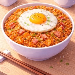 ข้าวผัดกิมจิ ไข่ดาว