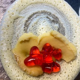 ครีมคัสตาร์ด+เยลลี่แดง